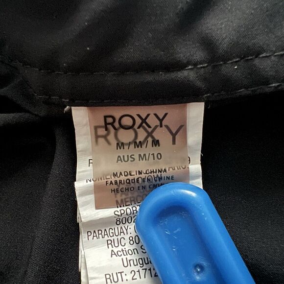 ROXY Women Solid Black Stretch Poly Blend 2.5” Tie Beach Swim Board Shorts M - Picture 8 of 9